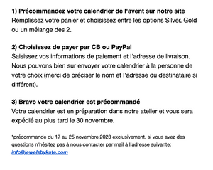 Calendrier de l'Avent Jewels by Kate